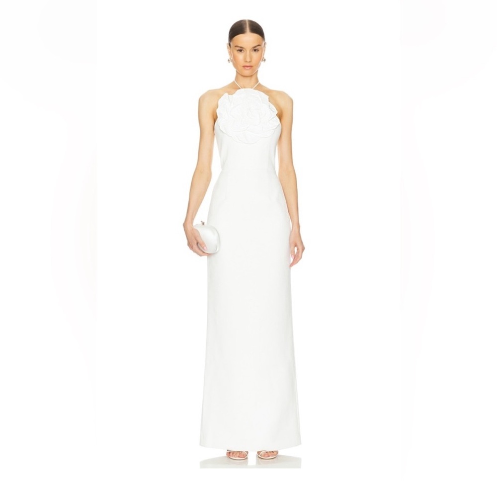 Rebecca Vallance White Halter Wedding Gown